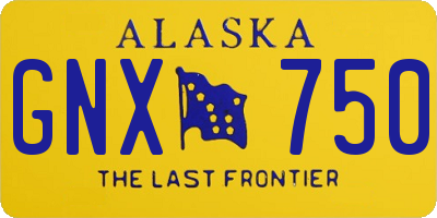 AK license plate GNX750