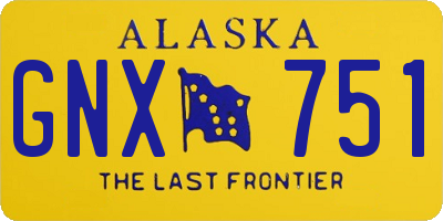 AK license plate GNX751