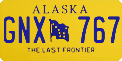 AK license plate GNX767