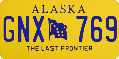 AK license plate GNX769