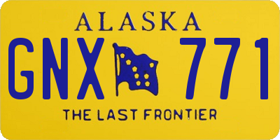 AK license plate GNX771