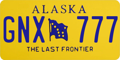 AK license plate GNX777