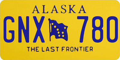 AK license plate GNX780