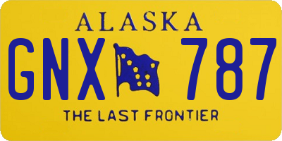 AK license plate GNX787