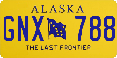 AK license plate GNX788