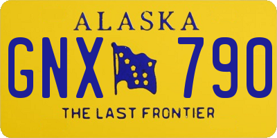 AK license plate GNX790