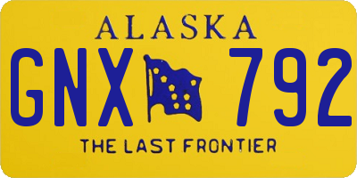 AK license plate GNX792