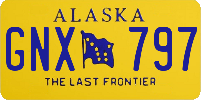 AK license plate GNX797