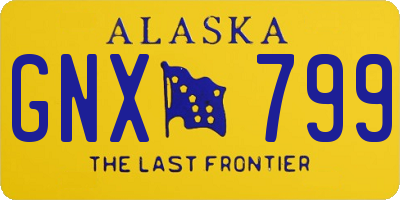 AK license plate GNX799