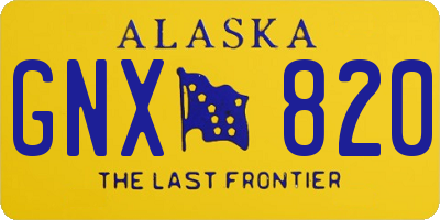 AK license plate GNX820