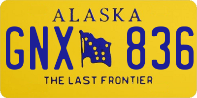 AK license plate GNX836