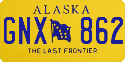 AK license plate GNX862