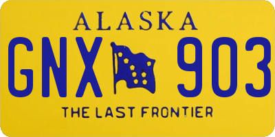 AK license plate GNX903