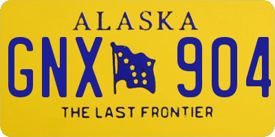 AK license plate GNX904