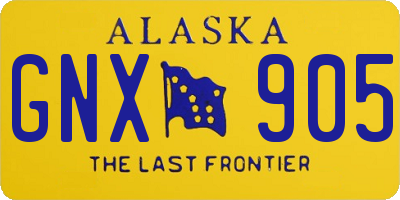 AK license plate GNX905