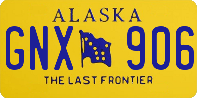 AK license plate GNX906