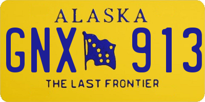 AK license plate GNX913