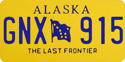 AK license plate GNX915