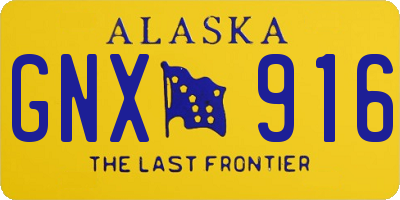 AK license plate GNX916