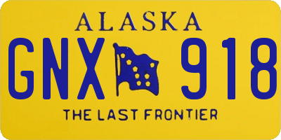 AK license plate GNX918