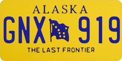 AK license plate GNX919