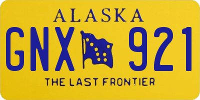 AK license plate GNX921