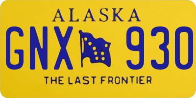 AK license plate GNX930