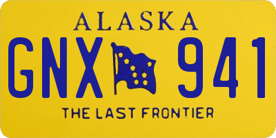 AK license plate GNX941