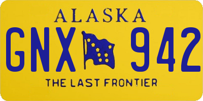 AK license plate GNX942