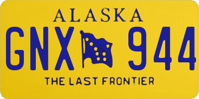 AK license plate GNX944