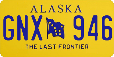 AK license plate GNX946