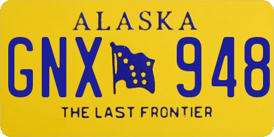 AK license plate GNX948