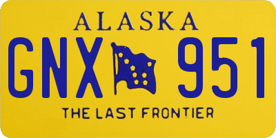 AK license plate GNX951