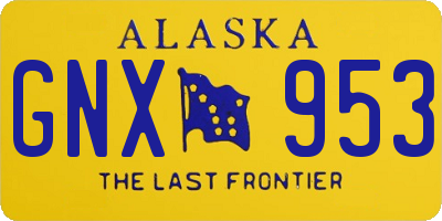 AK license plate GNX953