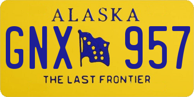 AK license plate GNX957