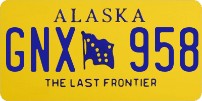 AK license plate GNX958