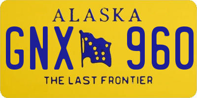 AK license plate GNX960