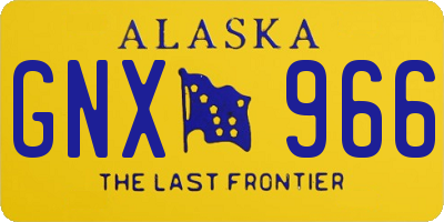 AK license plate GNX966