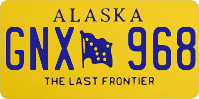 AK license plate GNX968