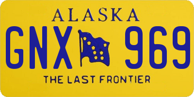 AK license plate GNX969