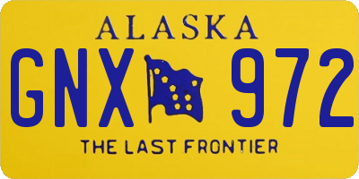 AK license plate GNX972