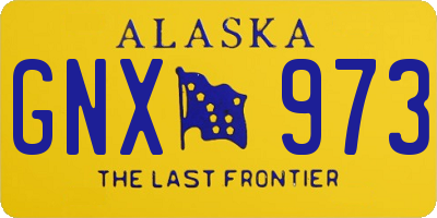 AK license plate GNX973