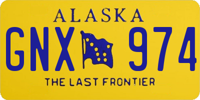 AK license plate GNX974