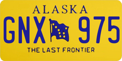 AK license plate GNX975