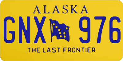 AK license plate GNX976