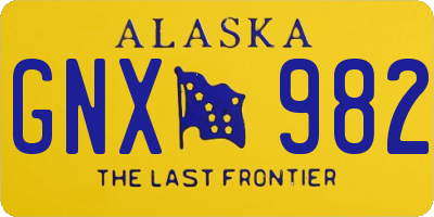 AK license plate GNX982