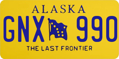 AK license plate GNX990