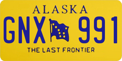 AK license plate GNX991