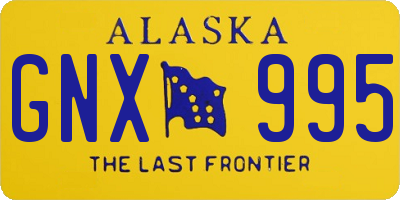 AK license plate GNX995