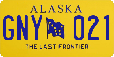 AK license plate GNY021